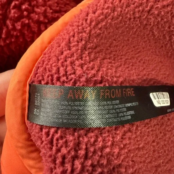 Free People FP Movement Hit the Slopes Fleece Pullover Orange Small Colorblock - Picture 9 of 9